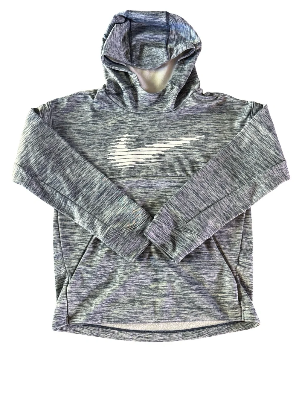 Nike Dri-FIT Blue White Swoosh Hoodie Women’s Medium Athleisure Pullover